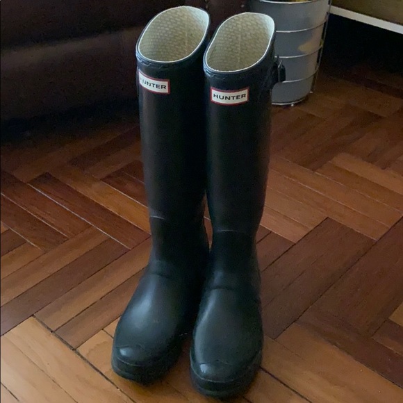 Hunter Shoes - Tall Black Hunter Boots